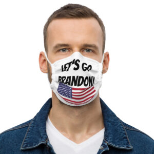 LET’S GO BRANDON – PREMIUM FACE MASK- front