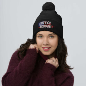 LET’S GO BRANDON – black POM-POM BEANIE