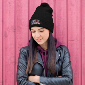 LET’S GO BRANDON – black POM-POM BEANIE 2