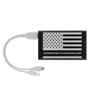 Offensively Patriotic Power Bank Black