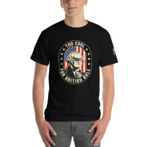 too cool for british rule mens-classic-t-shirt-black-front