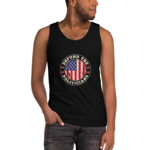 defund politicians mens classic tank top black front 2