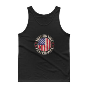 defund politicians mens classic tank top black front