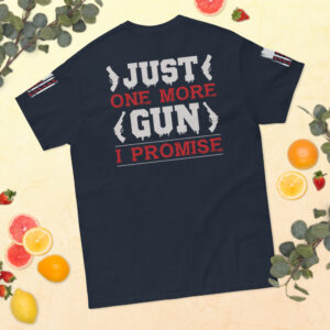 just one more gun mens heavyweight tee black back 2