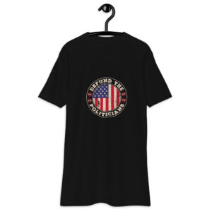 defund politicians mens-premium-heavyweight-tee-black-front