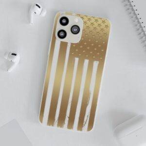 Gold US Flag - Flexi Phone Case