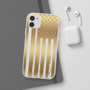 Gold US Flag - Flexi Phone Case