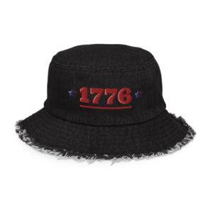 1776 Distressed Denim Bucket Hat