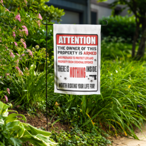 Property Owner is Armed Garden Flag