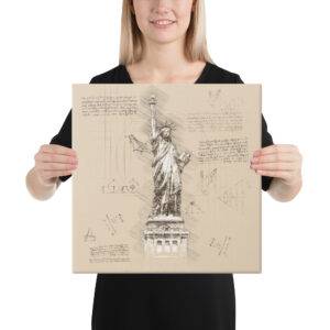 Statue of Liberty Schematic Canvas