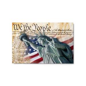 We the People Lady Liberty Glossy Metal Print