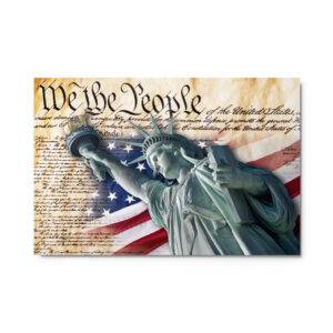 We the People Lady Liberty Glossy Metal Print