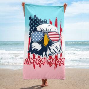 Ultra MAGA Cool Eagle Beach Towel