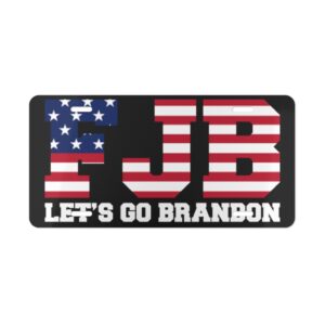 FJB Let's Go Brandon Aluminum Vanity Plate