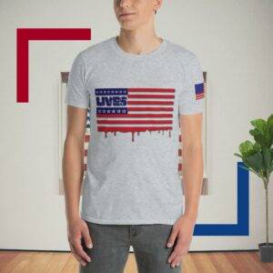 American Lives Matter Bleeding Flag T-Shirt