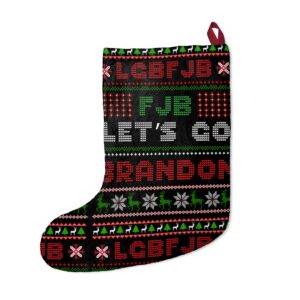 FJB Let's Go Brandon Ugly Christmas Stocking