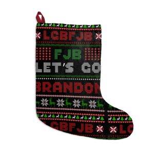 FJB Let's Go Brandon Ugly Christmas Stocking