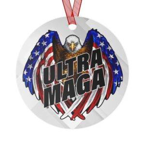 Ultra MAGA USA Metal Ornament