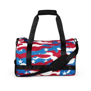 Red White Blue Camo Gym Bag