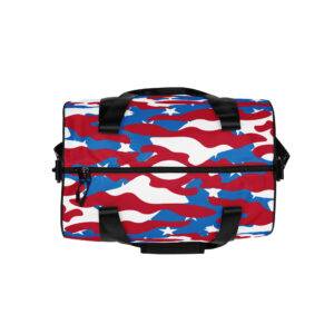 Red White Blue Camo Gym Bag