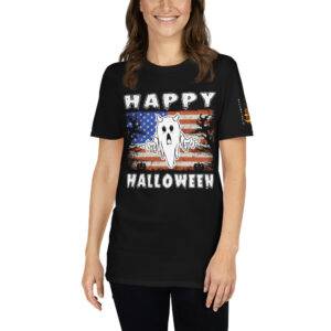 Happy Halloween US Flag T-Shirt