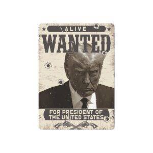 Trump Mugshot Western Wanted Poker Cards